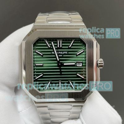 Super Clone TWF Patek Philippe CUBITUS 5821 Green Dial Watch 